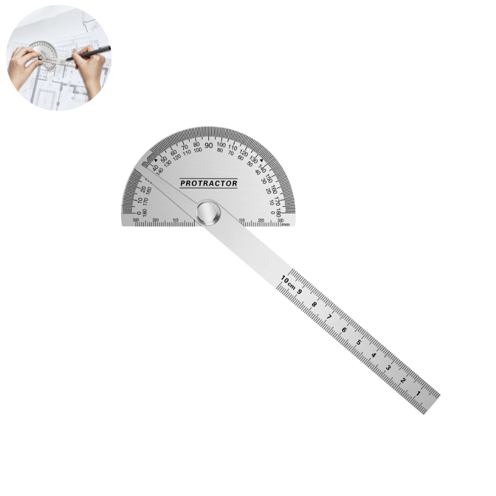 Transferidor De Grau 0-180º Aço Inoxidável Com Régua em Oferta na Shopee