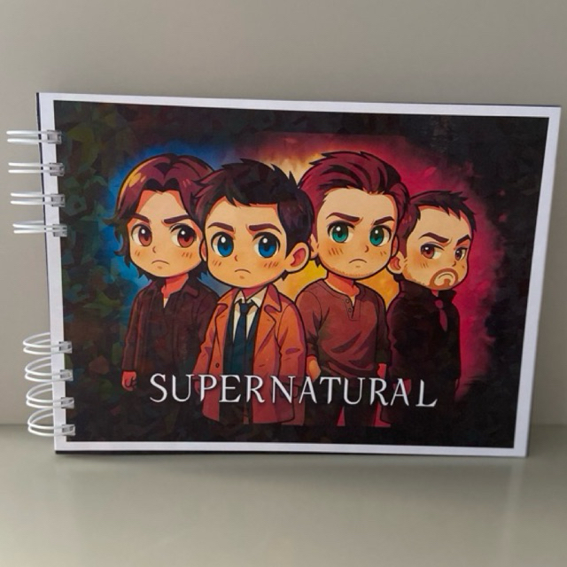 SUPERNATURAL CUTE SOBRENATURAL SERIADO LIVRO DE COLORIR 50 DESENHOS CAPA DURA A5 180G
