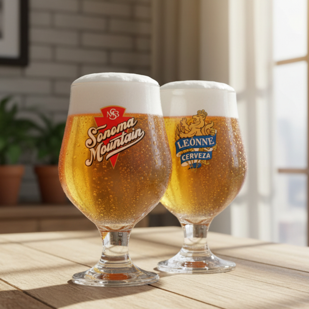 Jogo de Taça de Vidro para Cerveja Beer Master 2 Peças, 380ml - Ruvolo em Oferta na Shopee