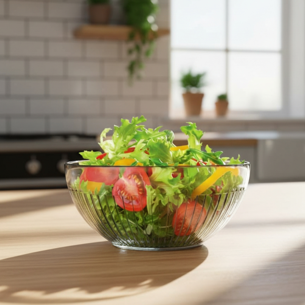 Bowl de Vidro Gourmet, Bowl para Salada e Frutas - Ruvolo em Oferta na Shopee