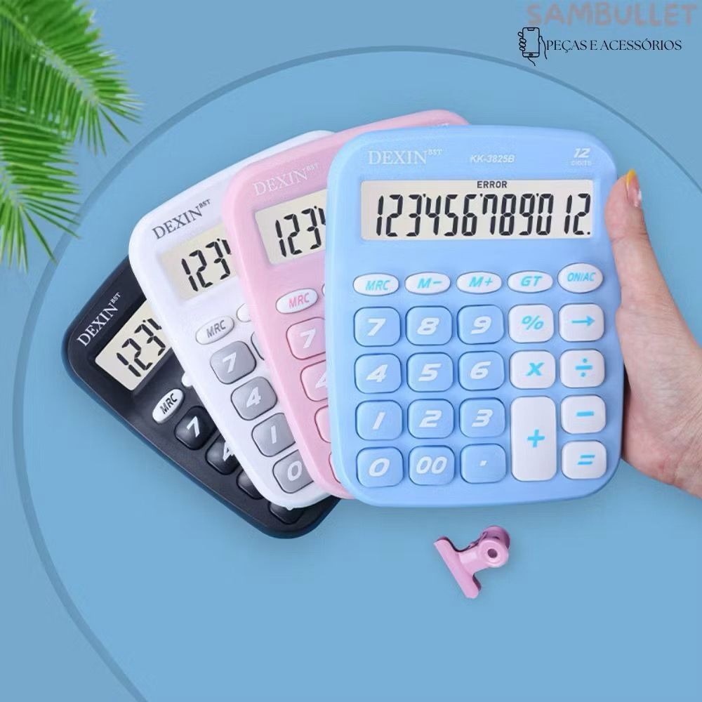 Calculadora 12 Dígitos Mesa Balcão Escritório Estudante Comércio