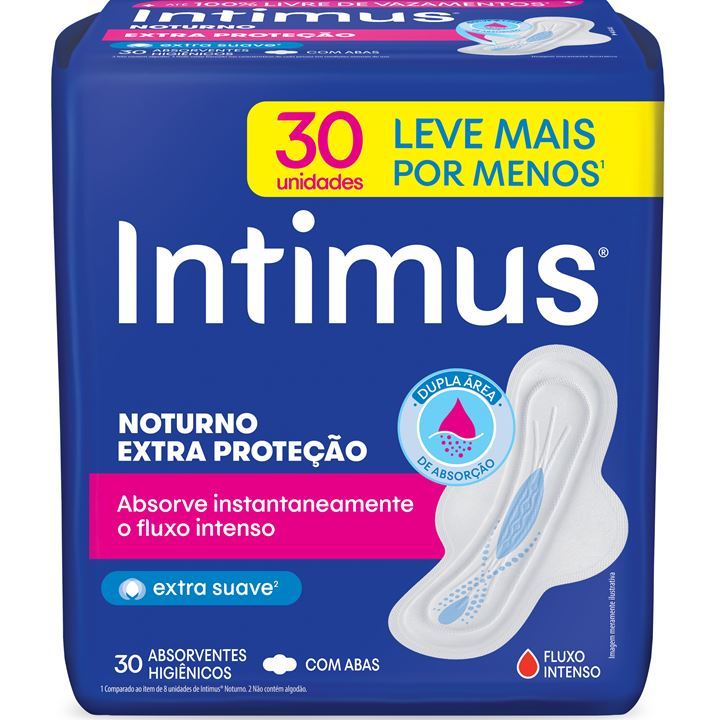 ABSORVENTE INTIMUS GEL NOTURNO C/30