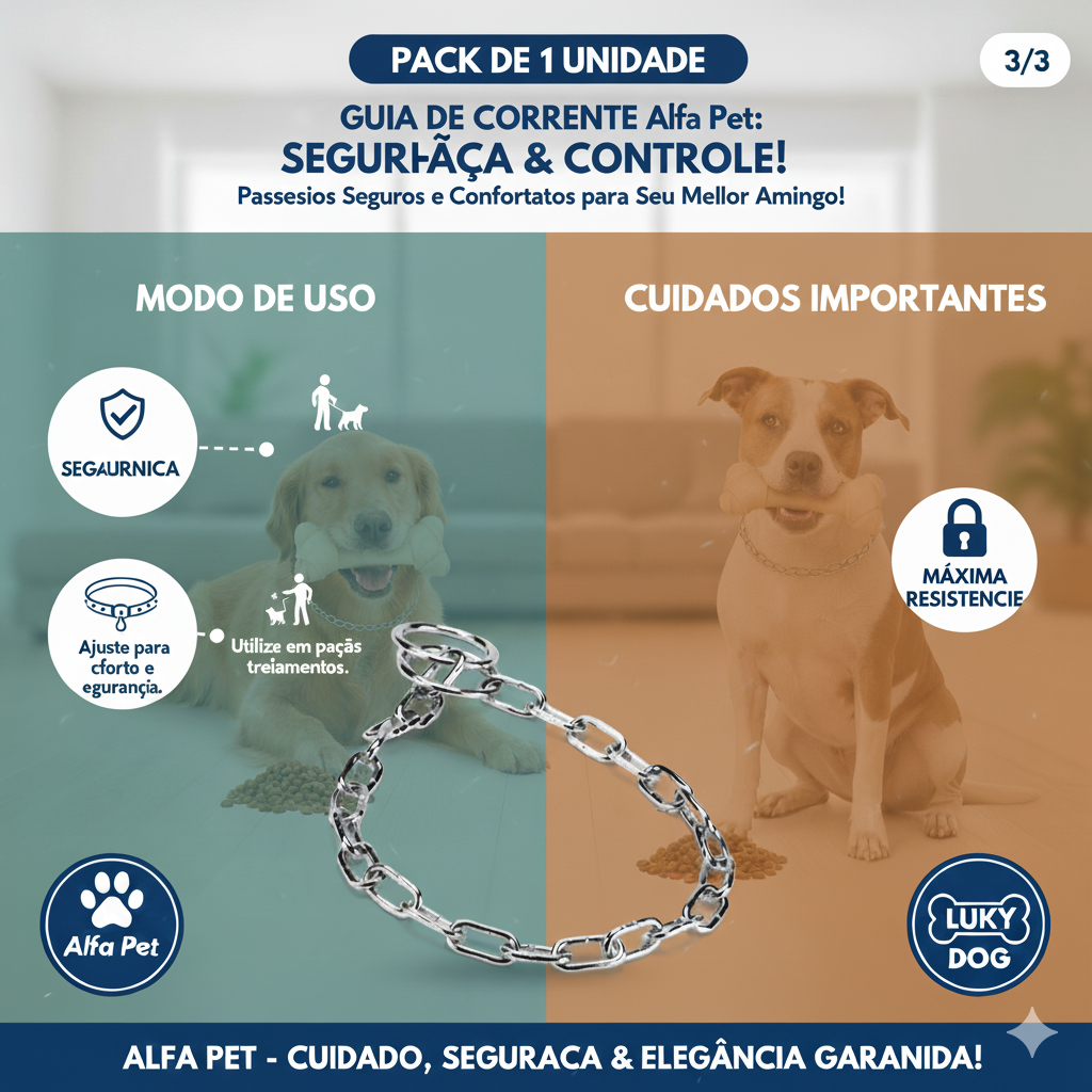 Enforcador para Cachorro Elo Redondo - 3,5mm x 60cm