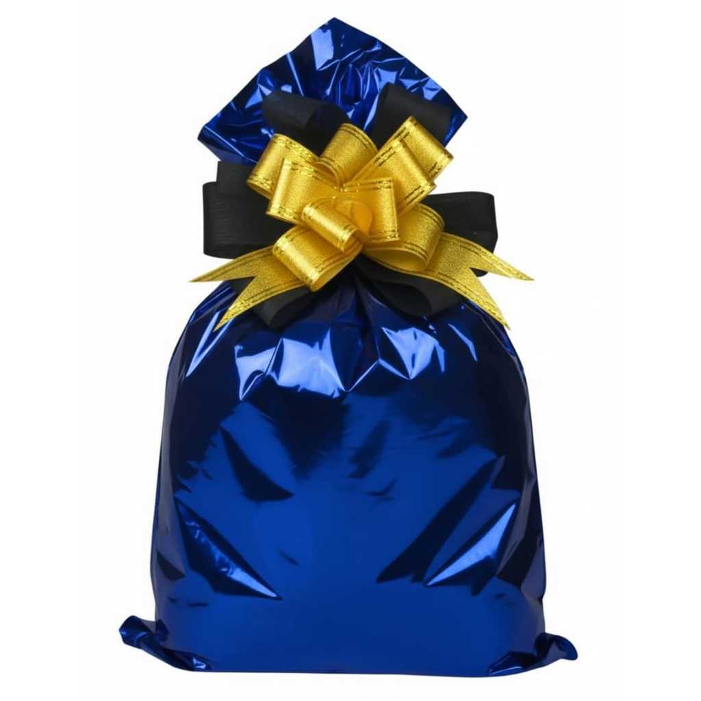 Saco Metalizado Natal 30x45 Pacote 50un Embalagem Presente Liso Marca FestFlex