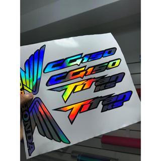adesivos cg titan 150 ks holorafico varias cores impresso em Oferta na Shopee