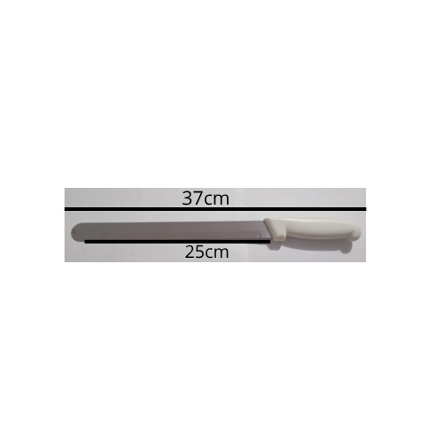 Faca Espatula Lisa Grande 30 Cm Lamina Com 42 Cm Total Bolos Cor Branco