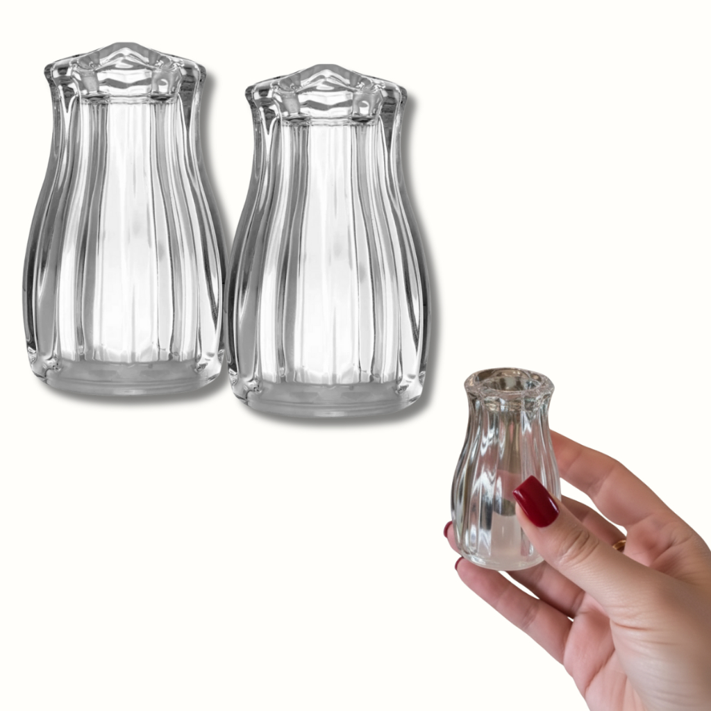 Cojunto Kit 2 Peças Saleiro e Pimenteiro de Vidro Pétala Wolff