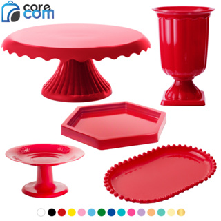 Kit 1 Boleira Cake Renda 22, 1 Band Sextavada, 1 Mini Cake, 1 Bandeja Perolada, 1 Vaso Romano em Oferta na Shopee