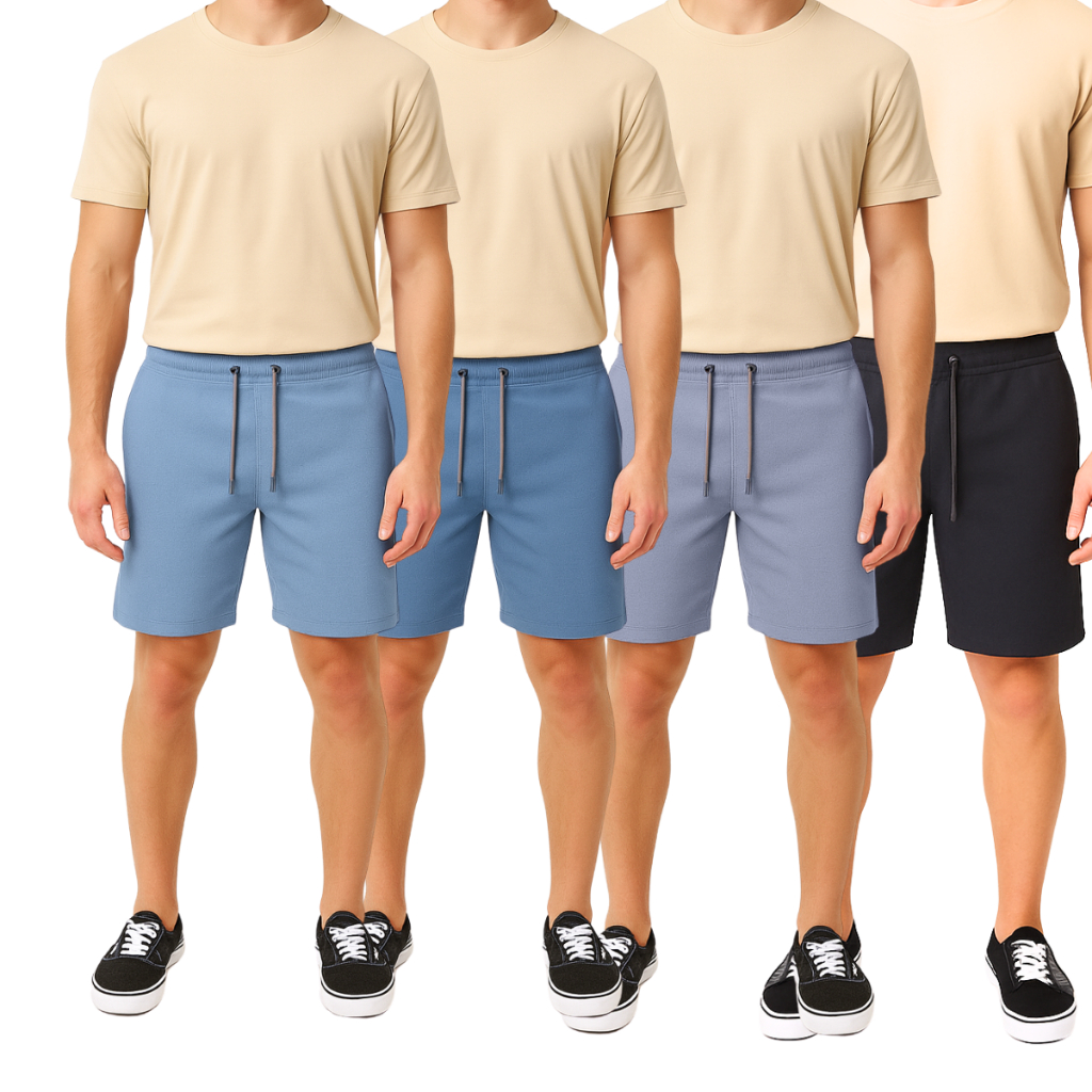 Kit 4 Bermudas Confy Masculina — Leveza, Estilo e Conforto em Dose Quádrupla
