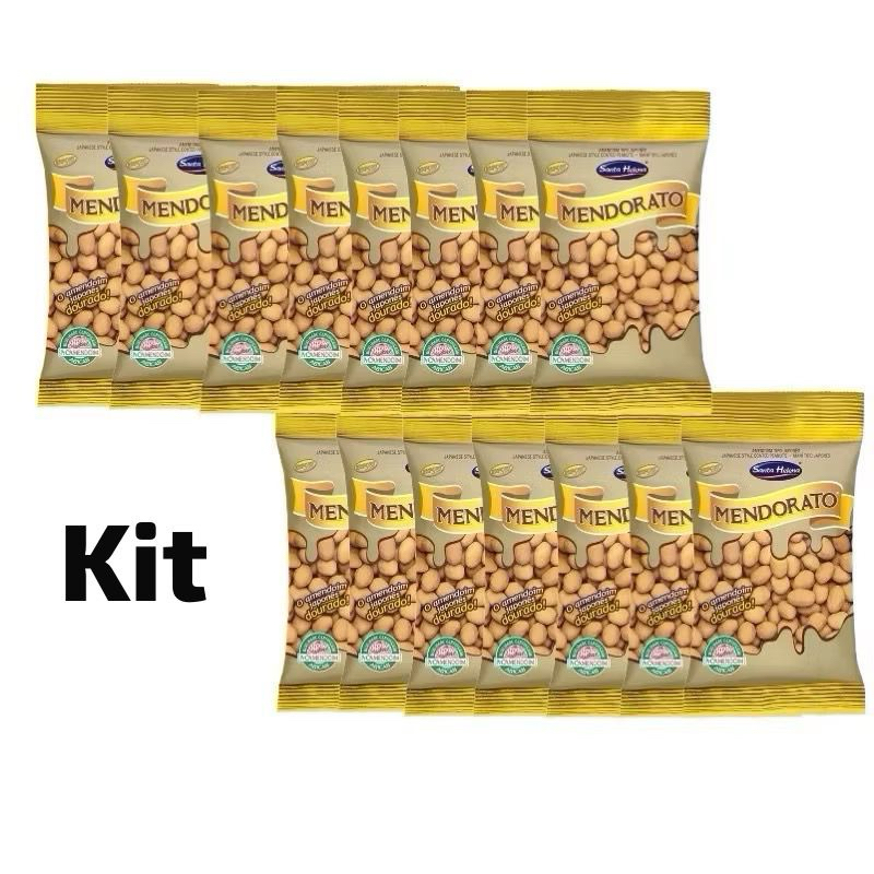 Kits de 15/ 20/ 30/ 40 /60 pacotes de Amendoim Mendorato Santa Helena 27g cada em Oferta na Shopee