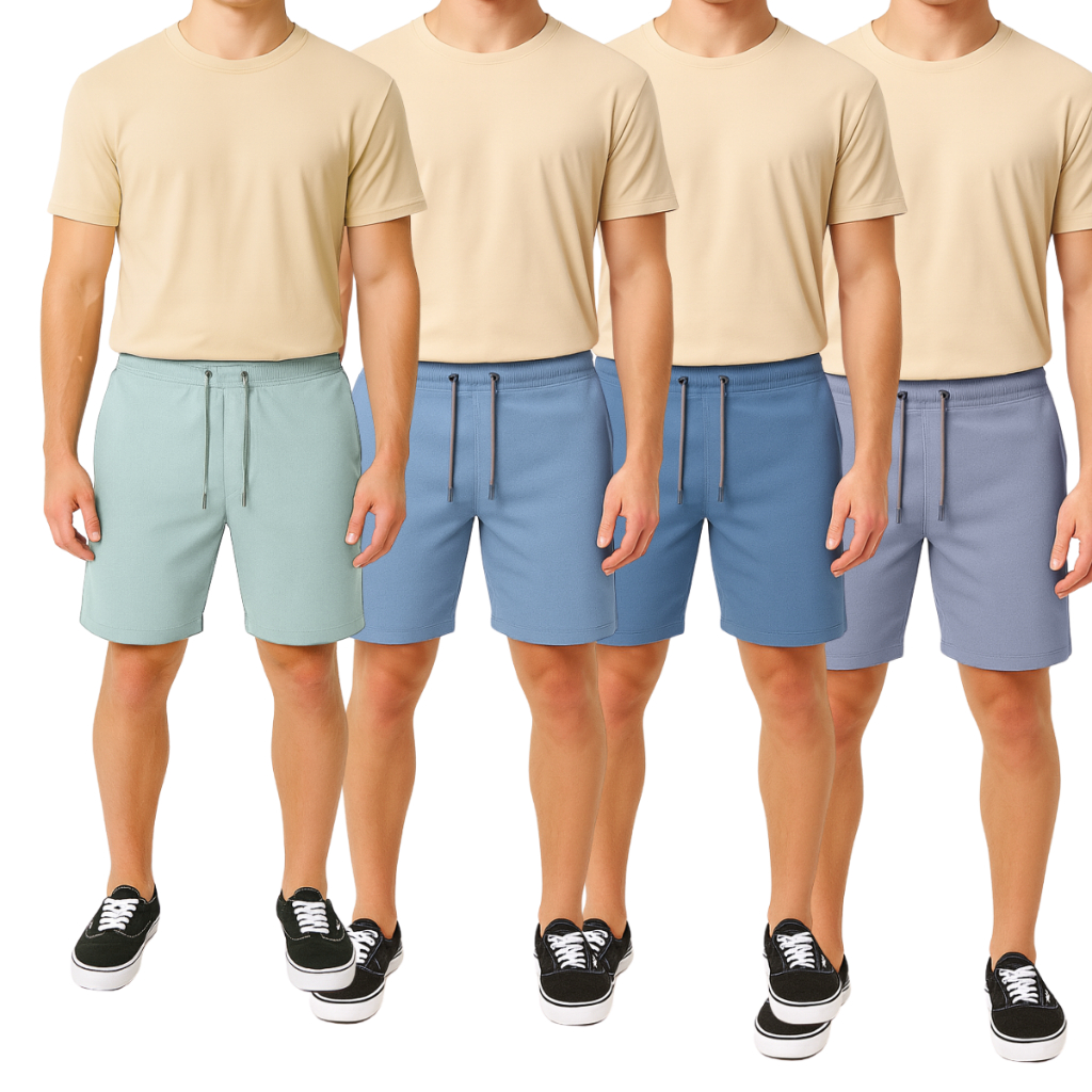 Kit 4 Bermudas Confy Masculina — Estilo, Leveza e Conforto em Quatro Opções