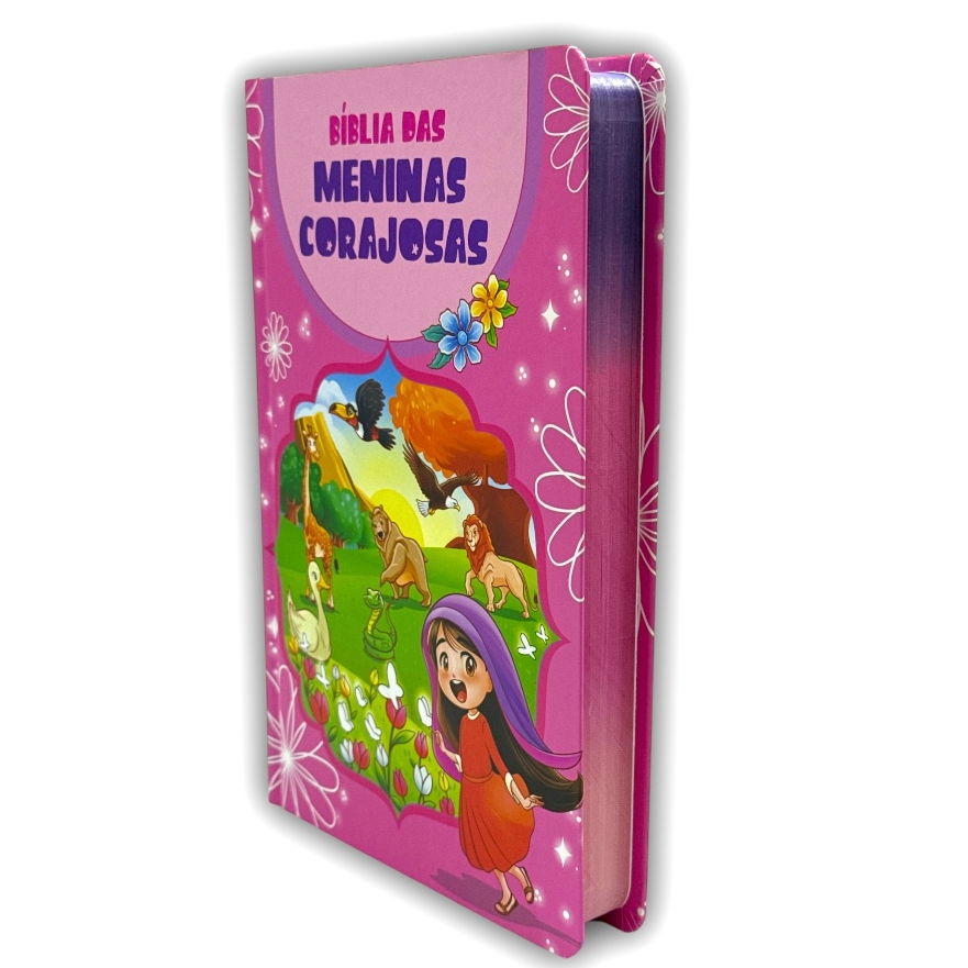 BÍBLIA DAS MENINAS CORAJOSAS CAPA DURA  - ROSA em Oferta na Shopee