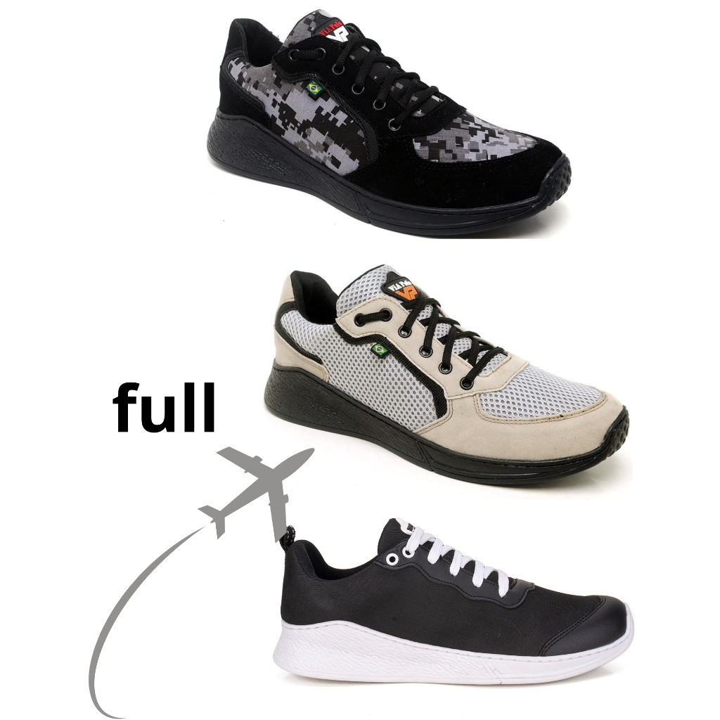 kit Sapatênis Tênis Masculino De 3 Pares Sapato Confortável