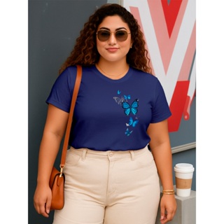 Camiseta Feminina Plus Size T-Shirt Algodão Diversas Confortavel e Lindas Varias Estampas em Oferta na Shopee
