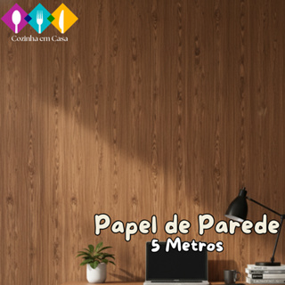 Papel de parede autoadesivo com textura de madeira caramelo escura/sala/quarto em Oferta na Shopee