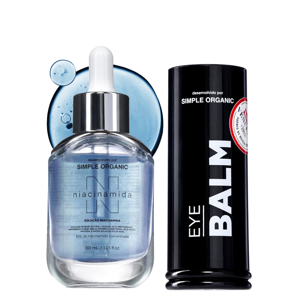 Kit Sérum Solução Niacinamida + Balm De Olhos Simple Organic em Oferta na Shopee