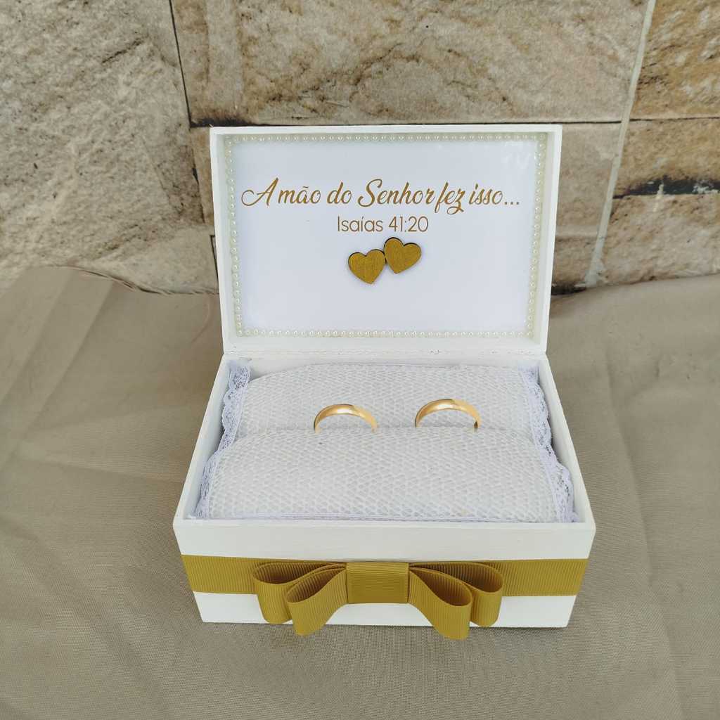 Caixa Porta Aliança Mdf - Comprar com Melhor Preço em Anéis