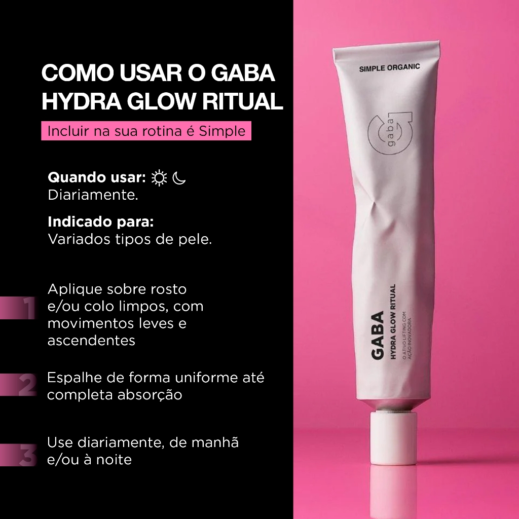 Detalhes do Hydra Glow Ritual Gaba Simple Organic