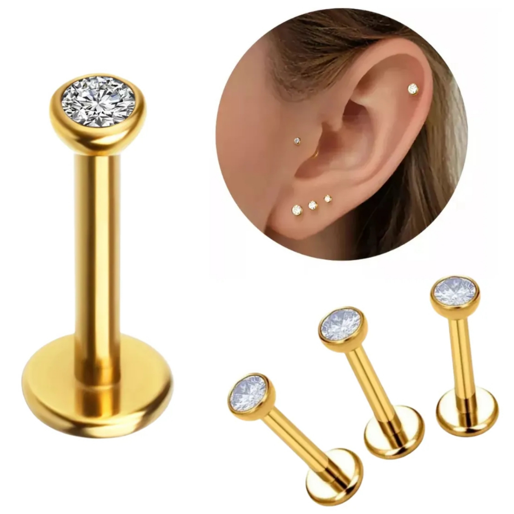Piercing de Titânio Dourado - Comprar com Melhor Preço em Anéis