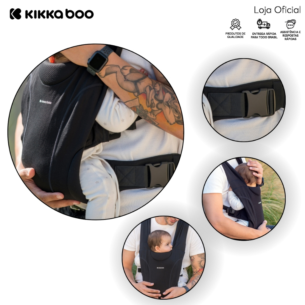 Detalhes do Canguru Riley Black KikkaBoo