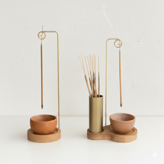 Incensário Artesanal – modelos com e sem Suporte pra Incensos – Ideal para Aroma terapia e Meditação em Oferta na Shopee