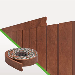Perfil de Acabamento Painel Ripado Laminado de EVA | Cor Bronze | Linha Urban plus Passa Fio
