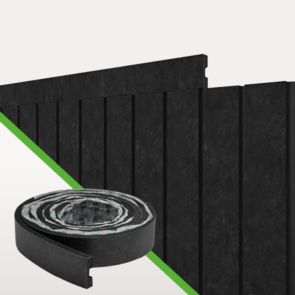 Perfil de Acabamento Painel Ripado Laminado de EVA | Cor Black | Linha Urban plus Passa Fio em Oferta na Shopee