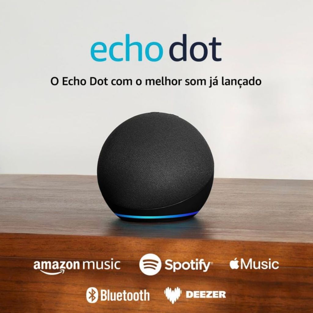 Echo Dot (Geração mais recente) | O Echo Dot com o melhor som já lançado | Cor Preta