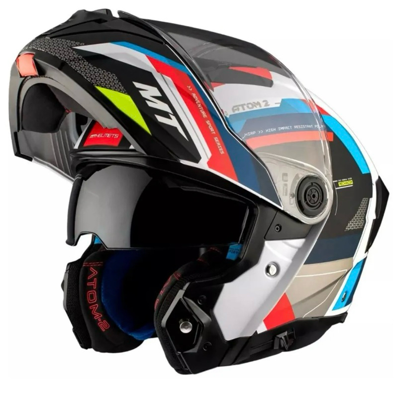 Capacete MT Atom Robocop Com Oculos Interno