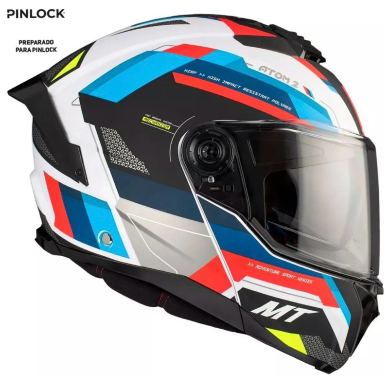 Capacete MT Atom Bast A0 Robocop Com Oculos Interno — imagem 2 de 2
