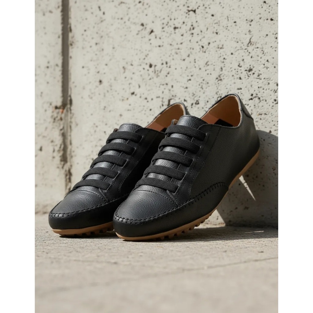 Tênis feminino Mocatênis Couro Legítimo Sapato Casual Com Elástico Calce Fácil em Oferta na Shopee