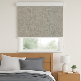 Persiana Cortina Rolo Blecaute Tecido Ramado com Bandô 1,40m X 1,40m Blackout Fácil Instalação em Oferta na Shopee