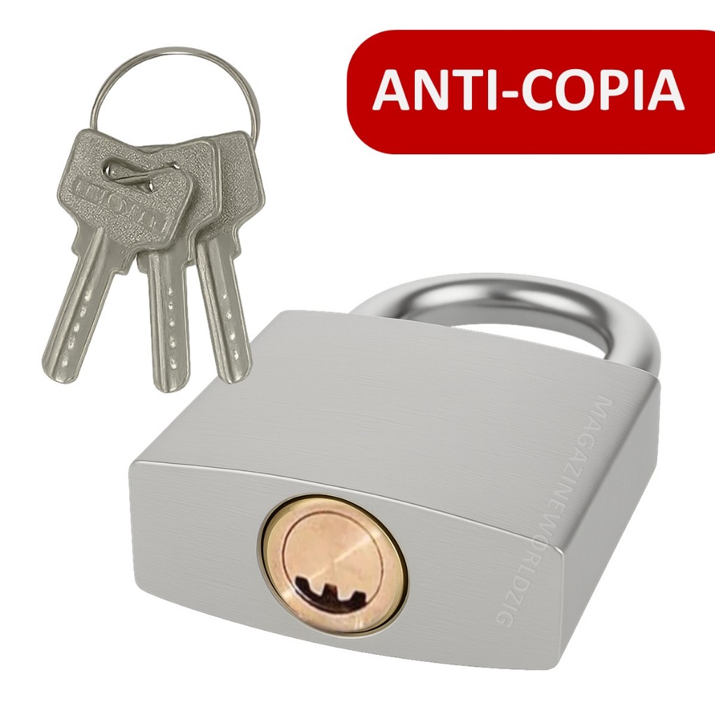 Cadeado Resistente com 03 Chaves Anti-copia de Alta Segurança 45mm TRI-ANGLE