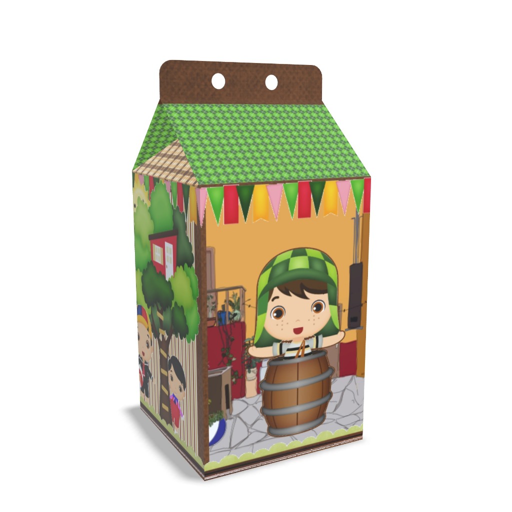 Caixinha Milk Tema chaves Festa Infantil  Lembrança Para Festa - Pronta Entrega