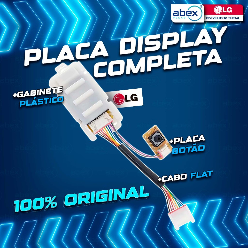 Placa Display Completa Para Ar Condicionado LG Dual Inverter 9000 A 24000 Btus ABQ73301301 Original