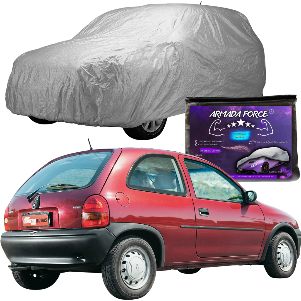 Capa De Cobrir Carro Corsa Wind 2 ou 4 Portas 100% Impermeável Sem Forro Proteção Sol Chuva Anti-UV