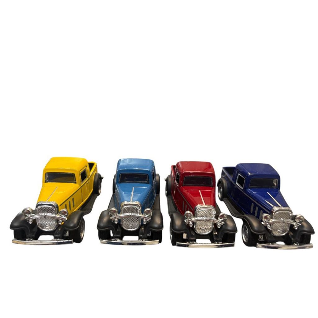 Carro Clássico Pick-up Antiga Ford 1930 Pickup / Hot Rod Metal 1:32 – Vintage Alloy Pickup Pull Back