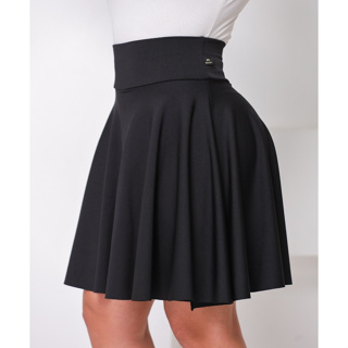Short Saia Babado Comprimento Longo /Moda Evangélica Cos Alto em Oferta na Shopee