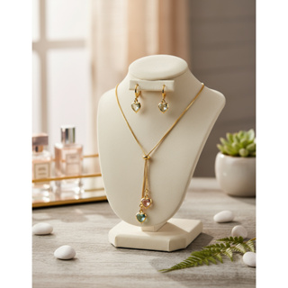 Colar Corrente Gravata + Brincos Argola Antialérgico Luxo Folheado A Ouro 18k Semi Joia Feminino em Oferta na Shopee