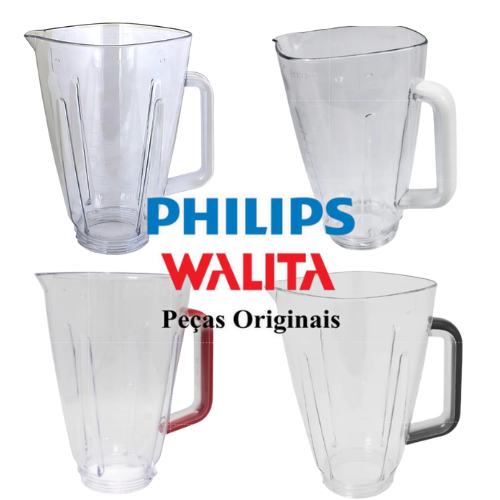 Copo Jarra Liquidificador Philips Walita RI2240 RI2242 RI2244 Original Sem Faca Tampa Alça Peça Nova