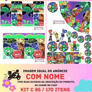 kit Festa c/ 85 ou 170 itens Lembrancinha - Mundo Torajo  - COM NOME Personalizado em Oferta na Shopee