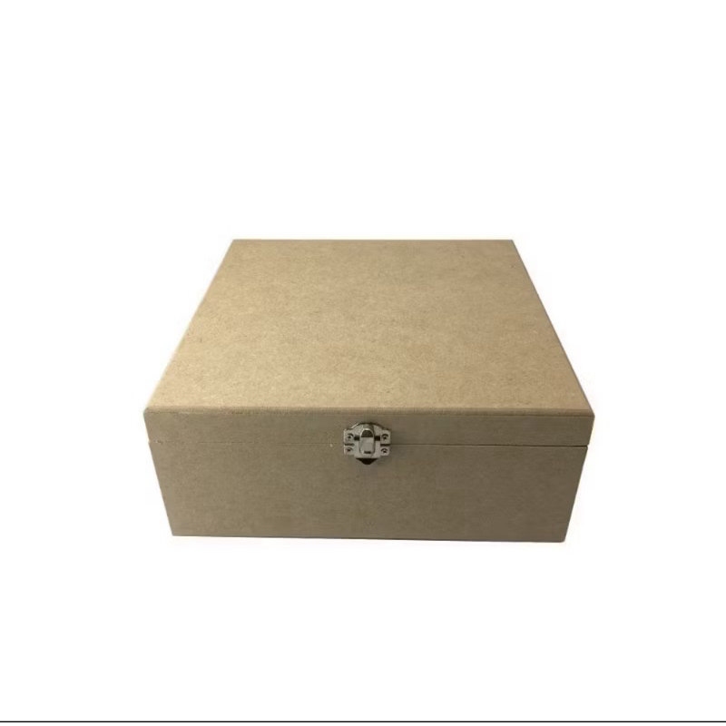 Caixa lisa 32x32x8  6mm dobradiça e fecho organizadora