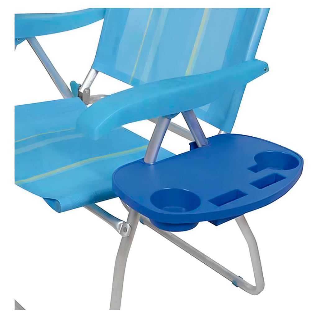 Mesa Portátil Para Cadeira De Praia Porta Copos Mor Cor Azul Ou Preta em Oferta na Shopee