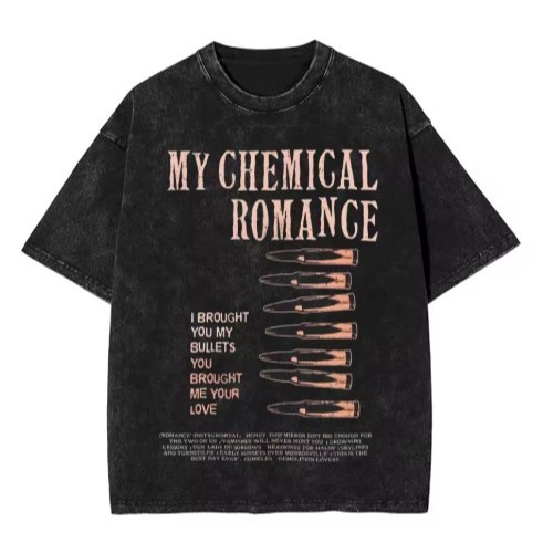 Camiseta My Chemical Romance Estilo Rock Emo – Moda Alternativa Atemporal em Oferta na Shopee
