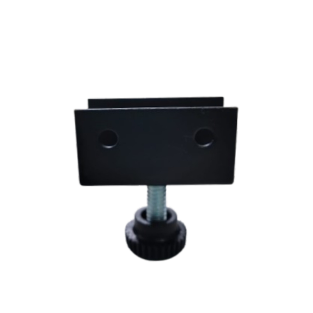 Sapata "U" para MDF 15mm com rosca Preto + Manipulo Preto