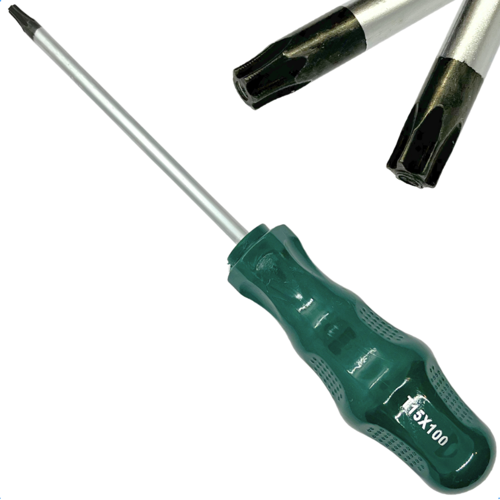 Chave torx T15 com furo guia profissional com imã chave T15 imantada cromo vanadio com furo outix