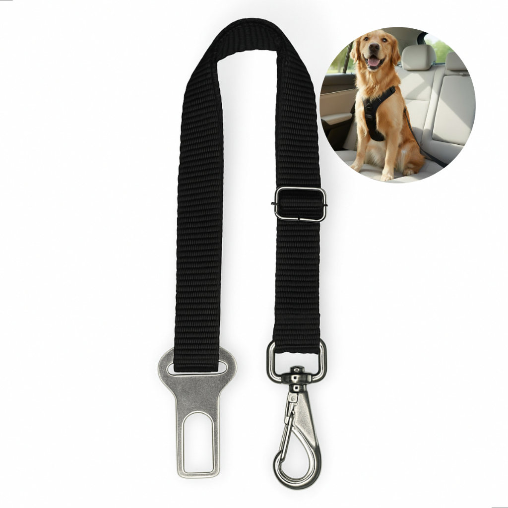 Cinto de Segurança Pet Universal para Carro - Ajustável, Reforçado, Encaixe Automotivo