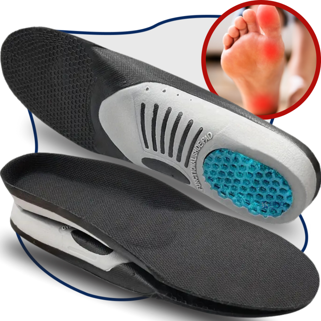 Palmilha Ortopédica Tratamento Fascite Plantar e Esporão com Calcanhar em Gel