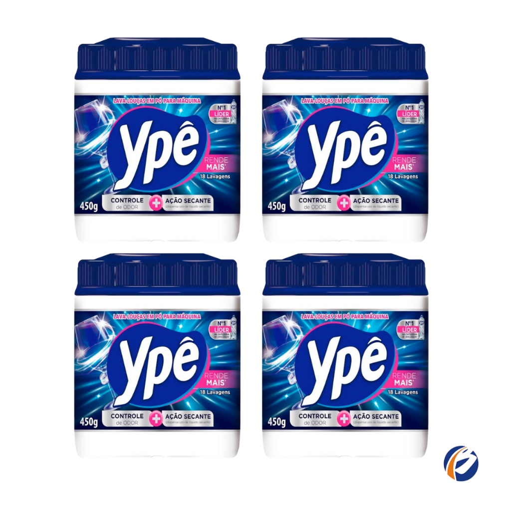 Kit 04 Lava Louças em Pó para Máquina 450g Ypê
