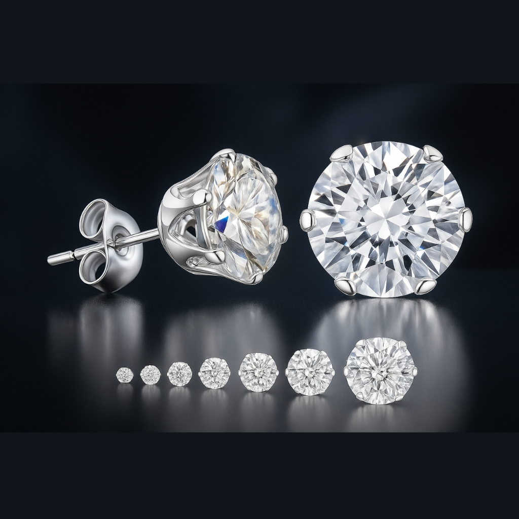 Brinco Brilhante Masculino Redondo Zircônia 3mm, 4mm, 5mm, 6mm, 7mm e 8mm em Oferta na Shopee